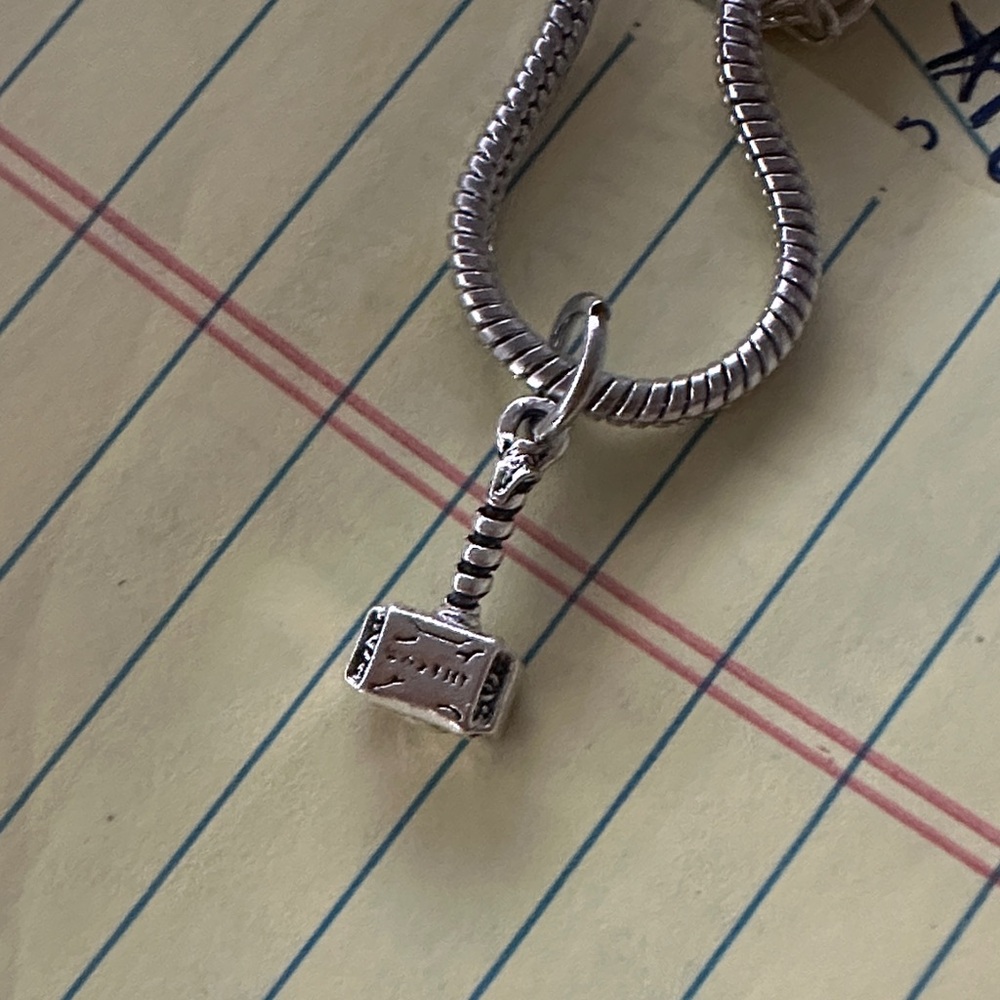 Pandora Silver Bracelet with Hammer Charm